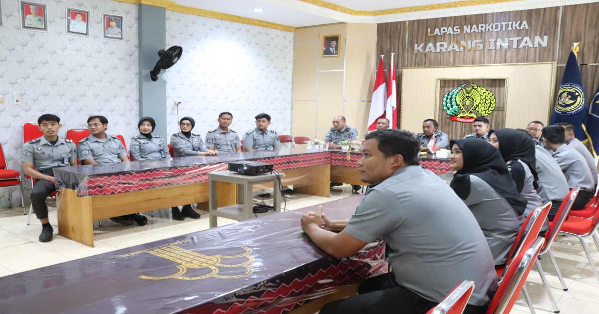 Lapas Narkotika Karang Intan Ikuti Rapat Anev Pembinaan Kinerja, Tegaskan Komitmen Penguatan Pengamanan