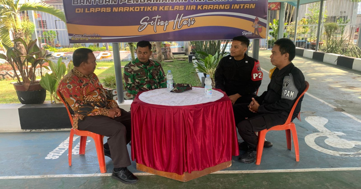 Wujudkan Sinergi TNI-PAS, Lapas Narkotika Karang Intan Dapatkan Dukungan Pengamanan dari Koramil Karang Intan