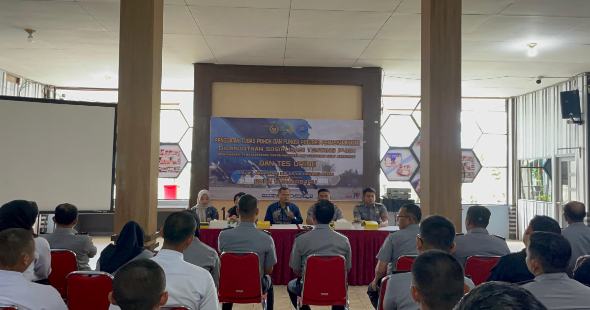 Penguatan Integritas Petugas Lapas Karang Intan, Diperkuat dengan Sosialisasi P4GN oleh BNNK Banjarbaru